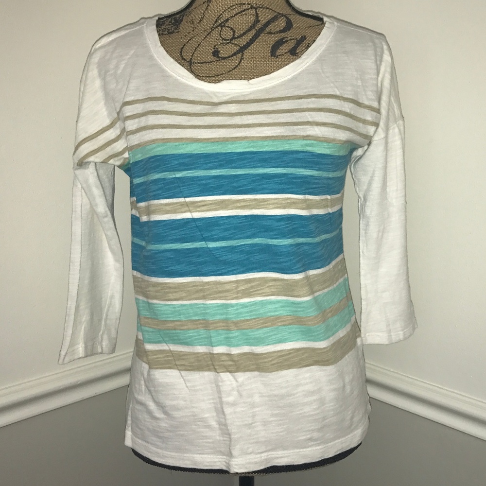 Old Navy striped top blue/white/grey